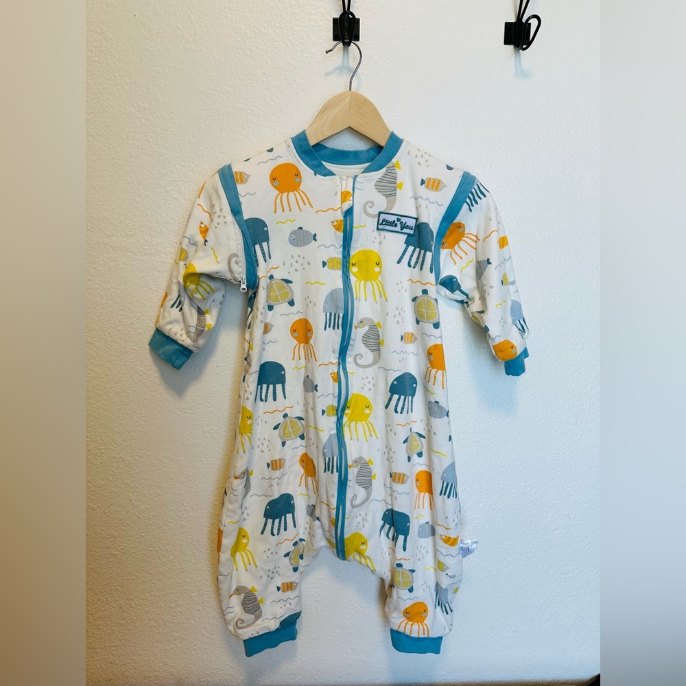 Little You" Baby Sleep Suit - Sea Animal Print - Size Large (L)